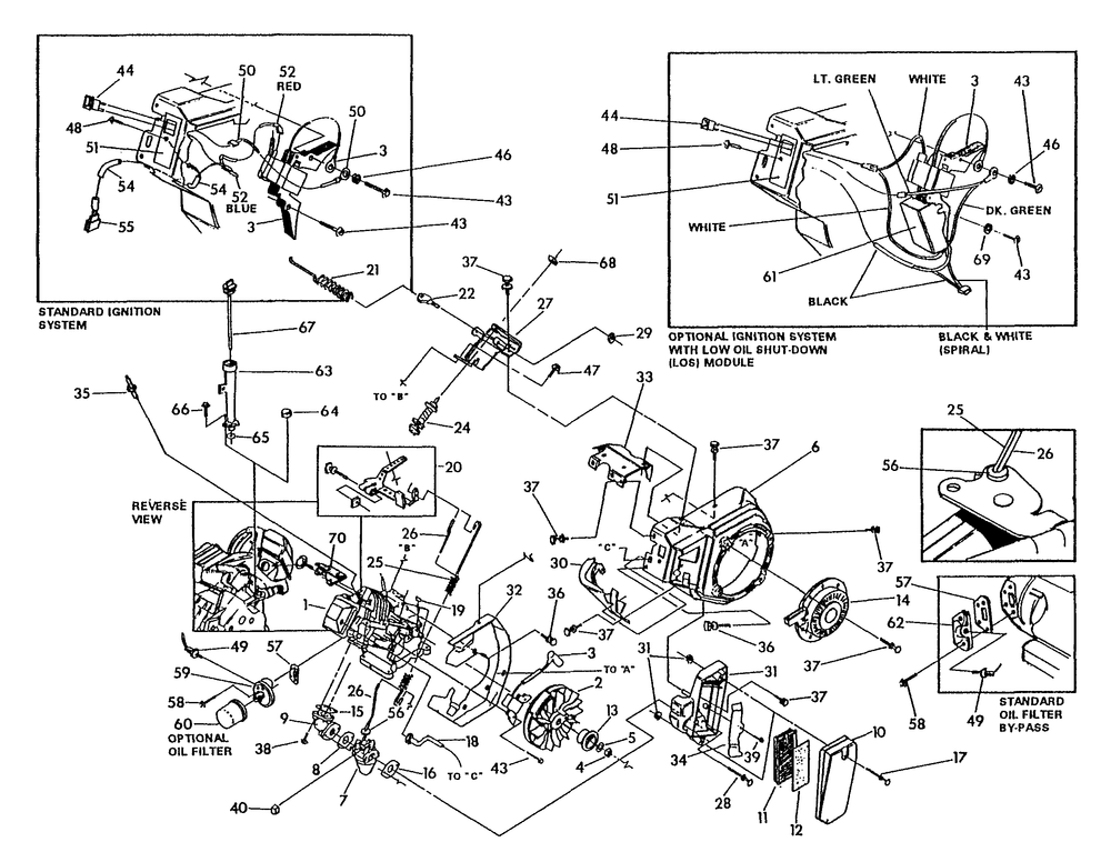 Engine Part 2 Diagram and Parts List for 0486-0-GN3,800  Briggs and Stratton Generator